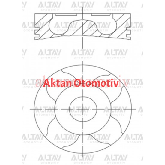 MOTOR KİTİ 307 / 308 / 407 / TEPE 1.6 HDI DW6 (0400600 + 039WV42) 75.00 MM (STD)